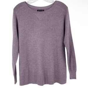 American Eagle Women's Sweater XS Purple Mix Stitch Waffle Knit Long Sleeve Crew